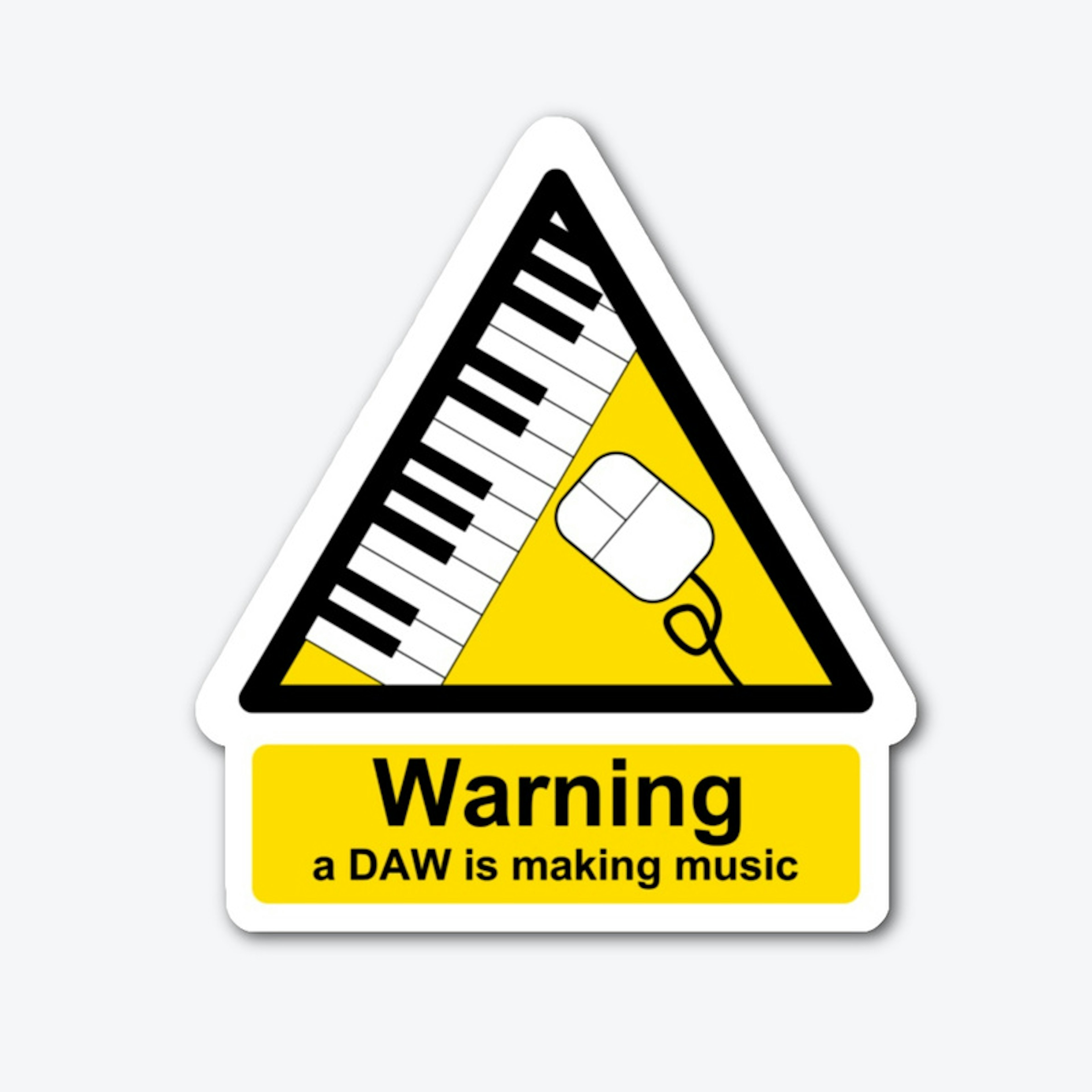 DAW Warning Parody Die-Cut Vinyl Sticker